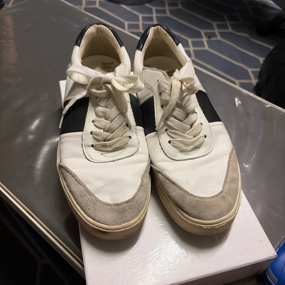 Sam Edelman White and Black Athletic Shoes